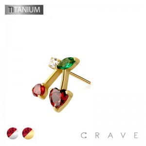 IMPLANT GRADE TITANIUM THREADLESS PUSH IN CHERRY TOP PART ONLY